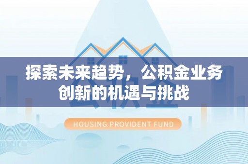 武邑探索未来趋势，公积金业务创新的机遇与挑战