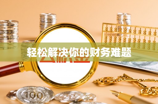 武邑轻松解决你的财务难题